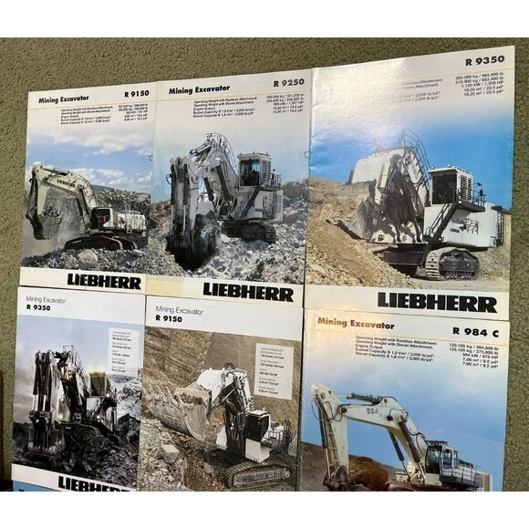 9 Liebherr Mining Sales Brochure Lot  All Excavator Lot Germany 9350, 9150, 9250 - Picture 2 of 4